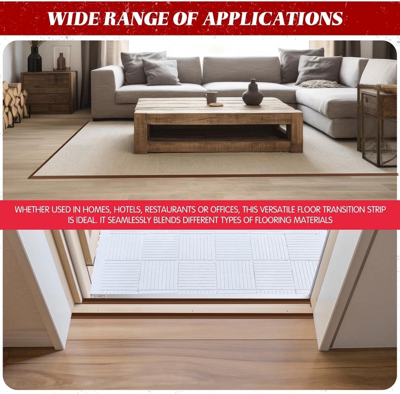 Joyfolk 10ft Carpet Floor Transition Strips, Self-Adhesive Carpet to Tile Transition Edge Triings for Doors/Wood Floors, Coverage Height up to 5mm(Dark Brown) - Image 5